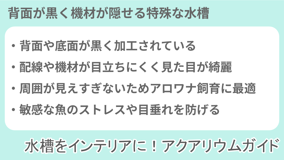 ブラック水槽についての説明画像