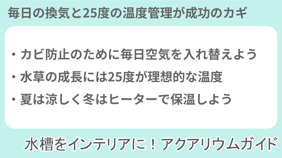 ミスト式で水槽の水草を育てることについてのまとめ説明画像